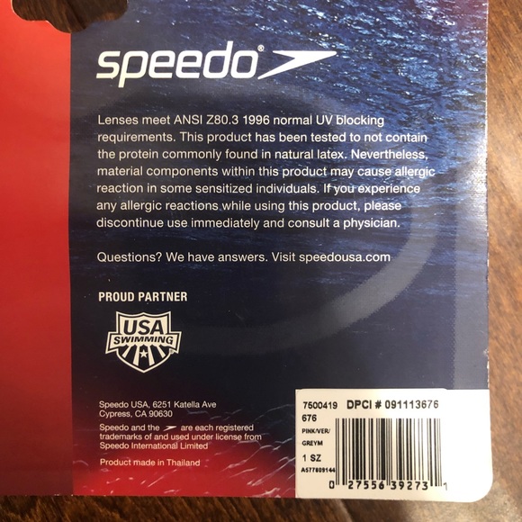 NWT Speedo Record Breaker mirrored goggles Adult - Picture 3 of 3